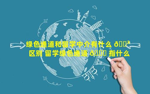 绿色通道和留学中介有什么 🐳 区别 留学绿色通道 🐈 指什么